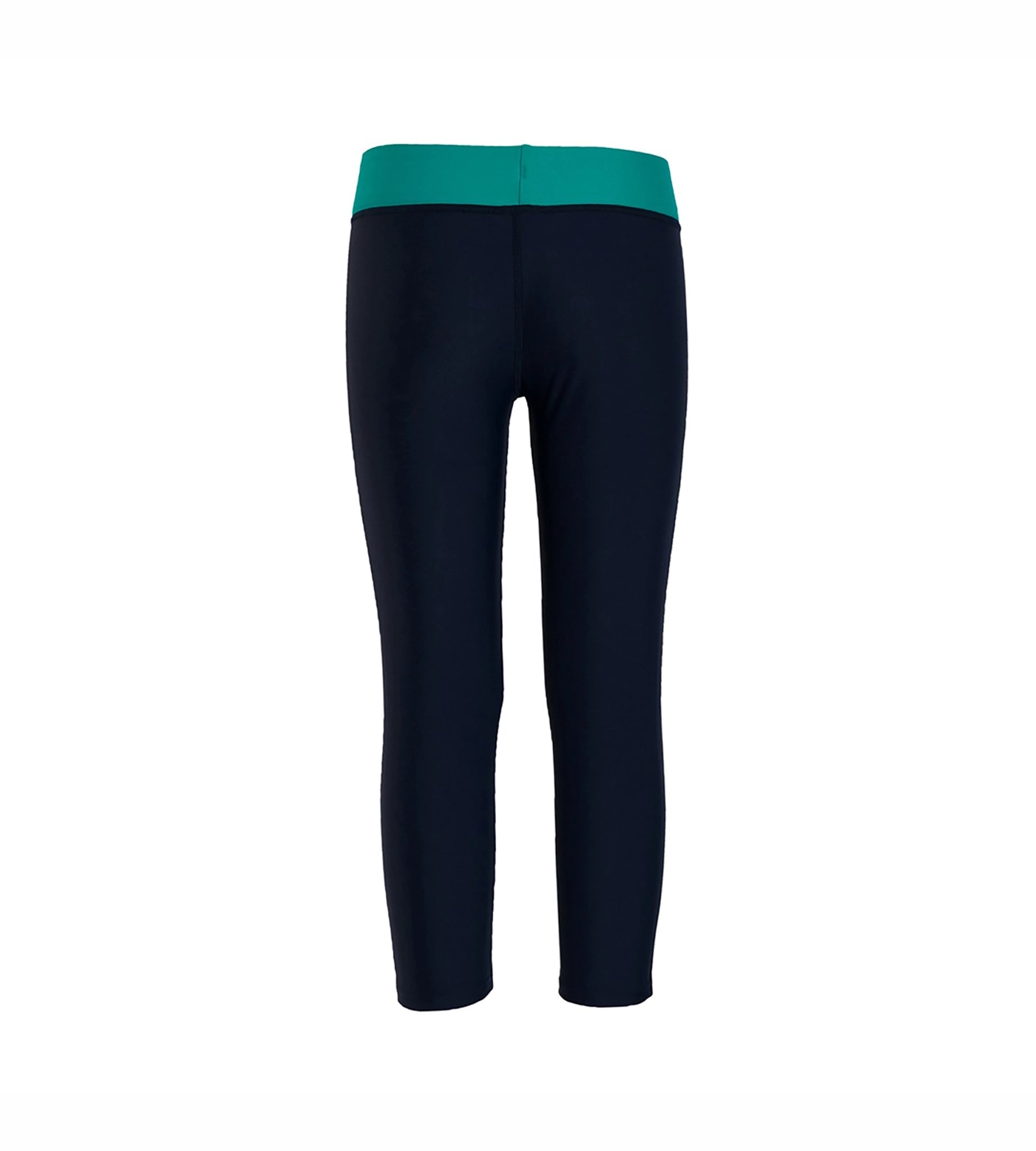 Girl's Solid Swim Capri - Navy & Jade