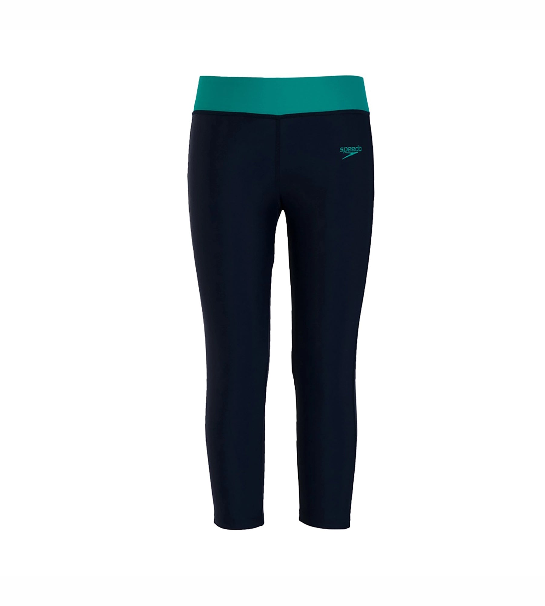 Girl's Solid Swim Capri - Navy & Jade