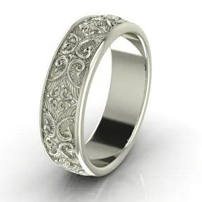 Gold Gothic Wedding Band - 01US93B1