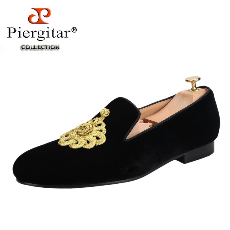 Golden Rope Decoration Loafers For Party And Wedding Leather Insole