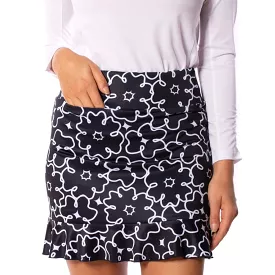 Golftini Womens Constellations Pull-On Ruffle Stretch Skort 18