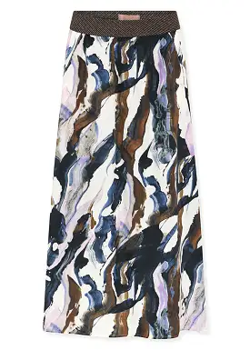 Gustav Gabi skirt 50551 Nederdel - Off White w. Blue Print