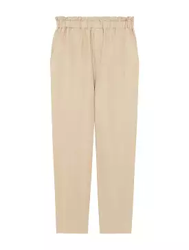 HIGH-WAISTED SILK TROUSERS WITH MATTE AND GLOSSY STRIPES