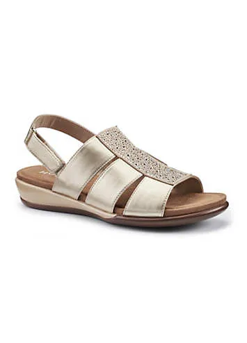 Hotter Madrid Gold Women’s Sandals | Grattan