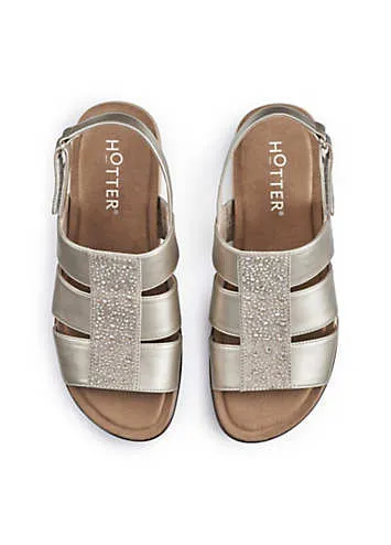 Hotter Madrid Gold Women’s Sandals | Grattan