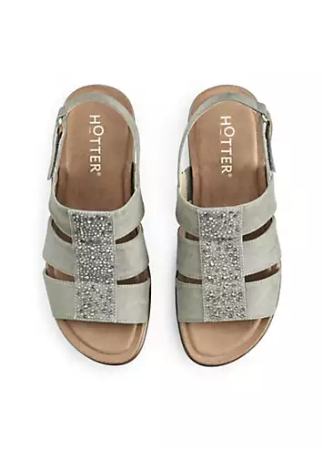 Hotter Madrid Khaki Women’s Sandals | Grattan