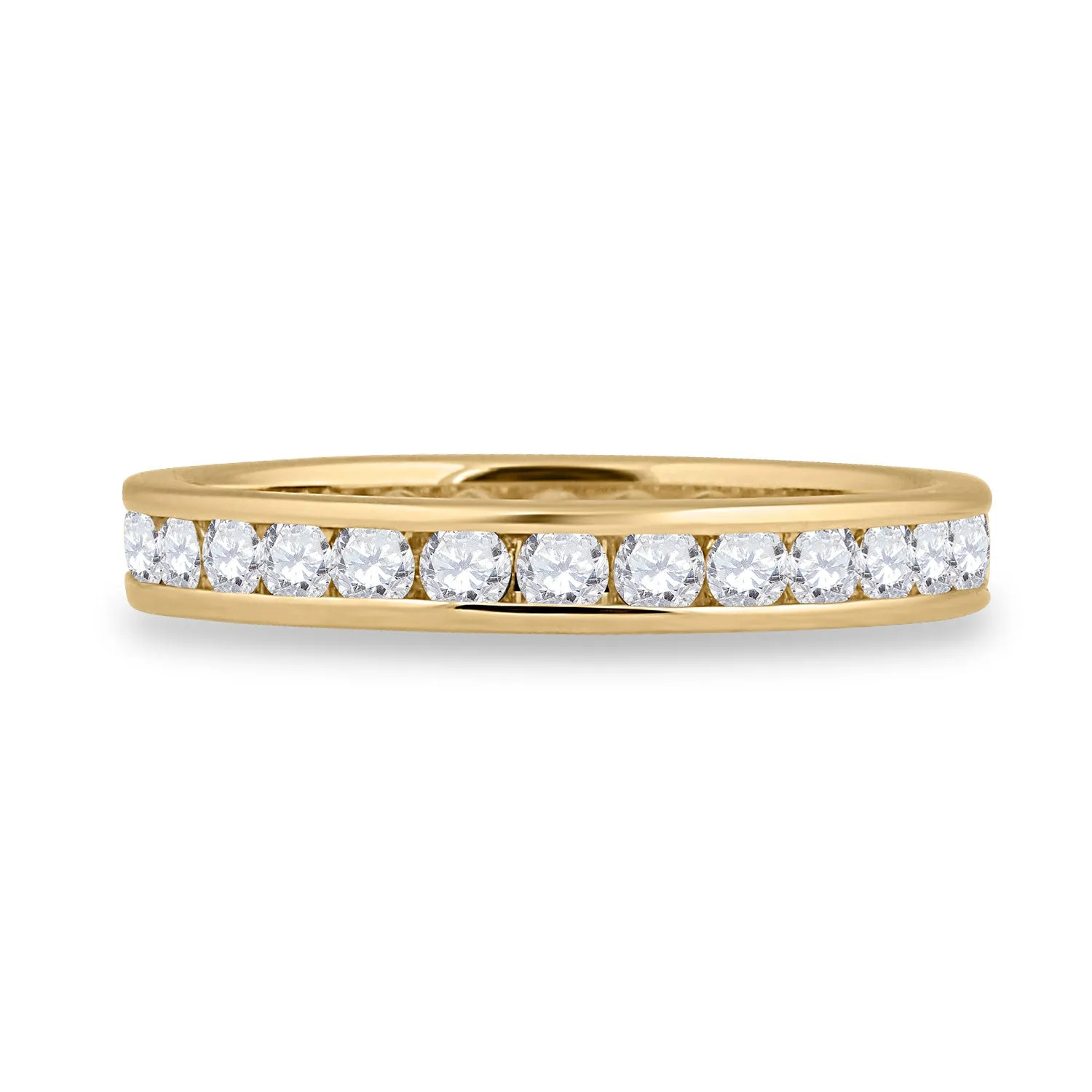 Keene Jewelers 14kt Yellow Gold Womens Round Diamond Eternity Wedding Band 1 Cttw