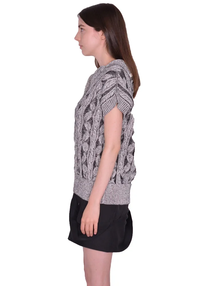 KIKO KOSTADINOV KKWSS23KN05-53 FOLIAGE KNIT VEST GRANITE