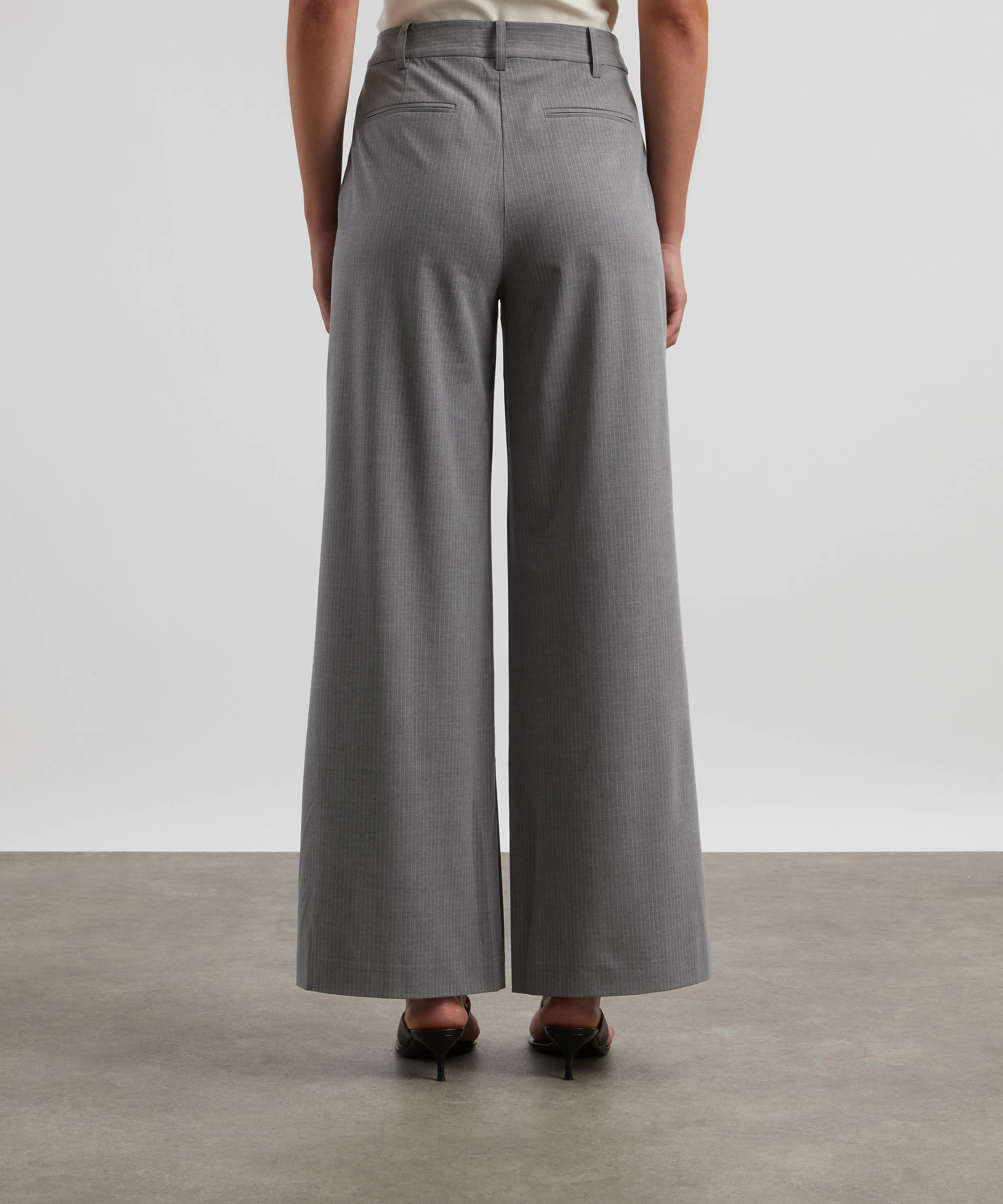 Leighton Pleated Striped Trousers