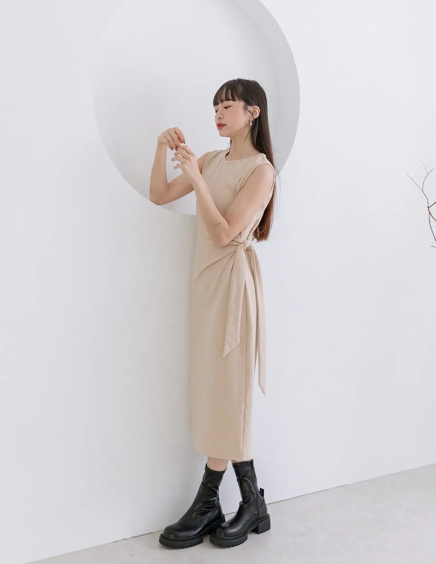 Leona Dress in Sand