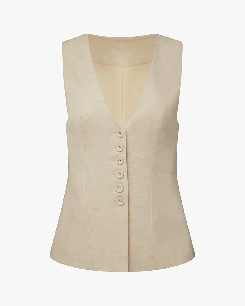 Long Line Vest | Ivory