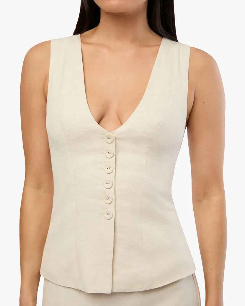 Long Line Vest | Ivory