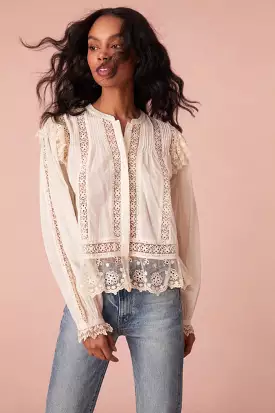 Loveshackfancy - Kava Top - Cream