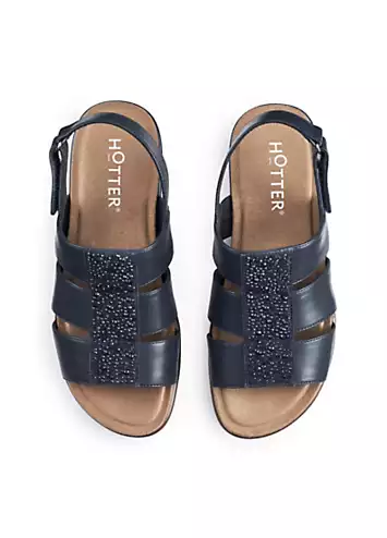 Madrid Navy Women’s Sandals by Hotter | Look Again