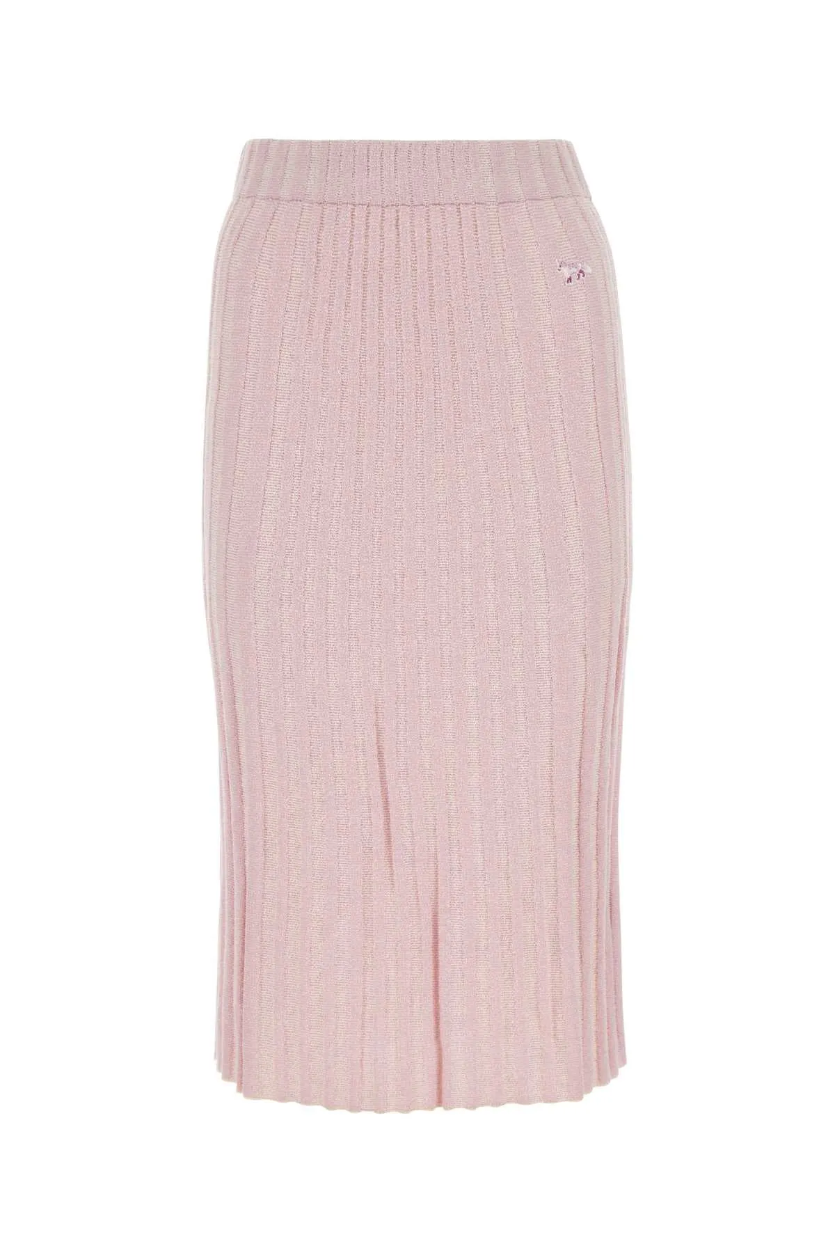 Maison Kitsune Light Pink Cotton Blend Skirt