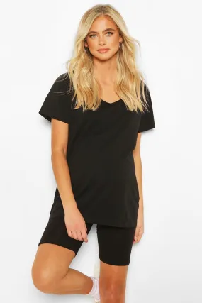 Maternity V Neck Slouchy Tshirt