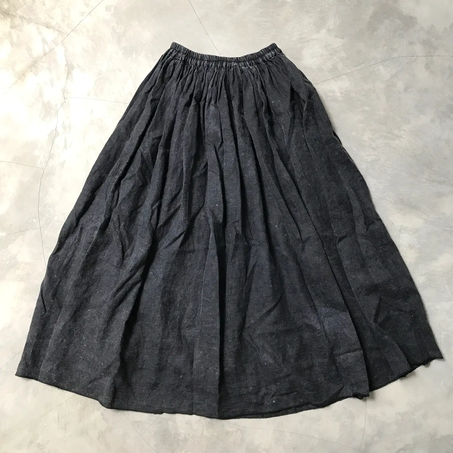 MAWAR [rose] - hand dyed linen skirt