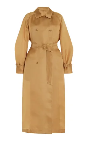 Max Mara Sacco Oversized Silk-Organza Trench Coat