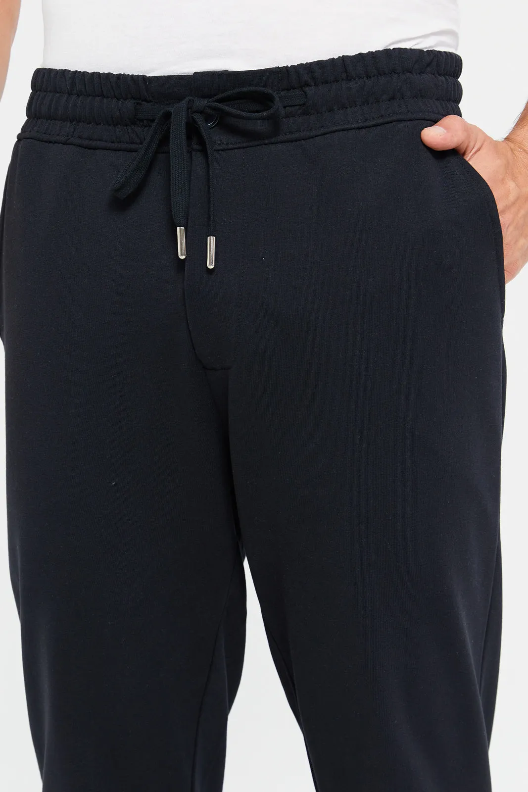 Men Black Jogger Fit Trousers