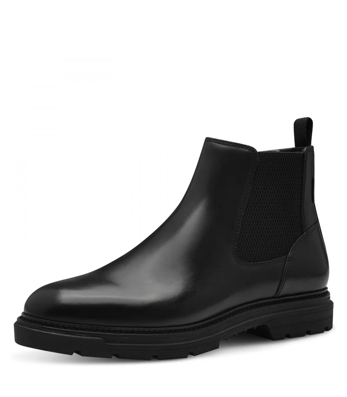 Men Leather Boots Tamaris- Black 15400