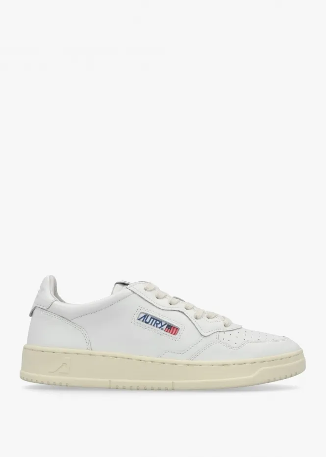 Men's Medalist Low White Leather Trainers