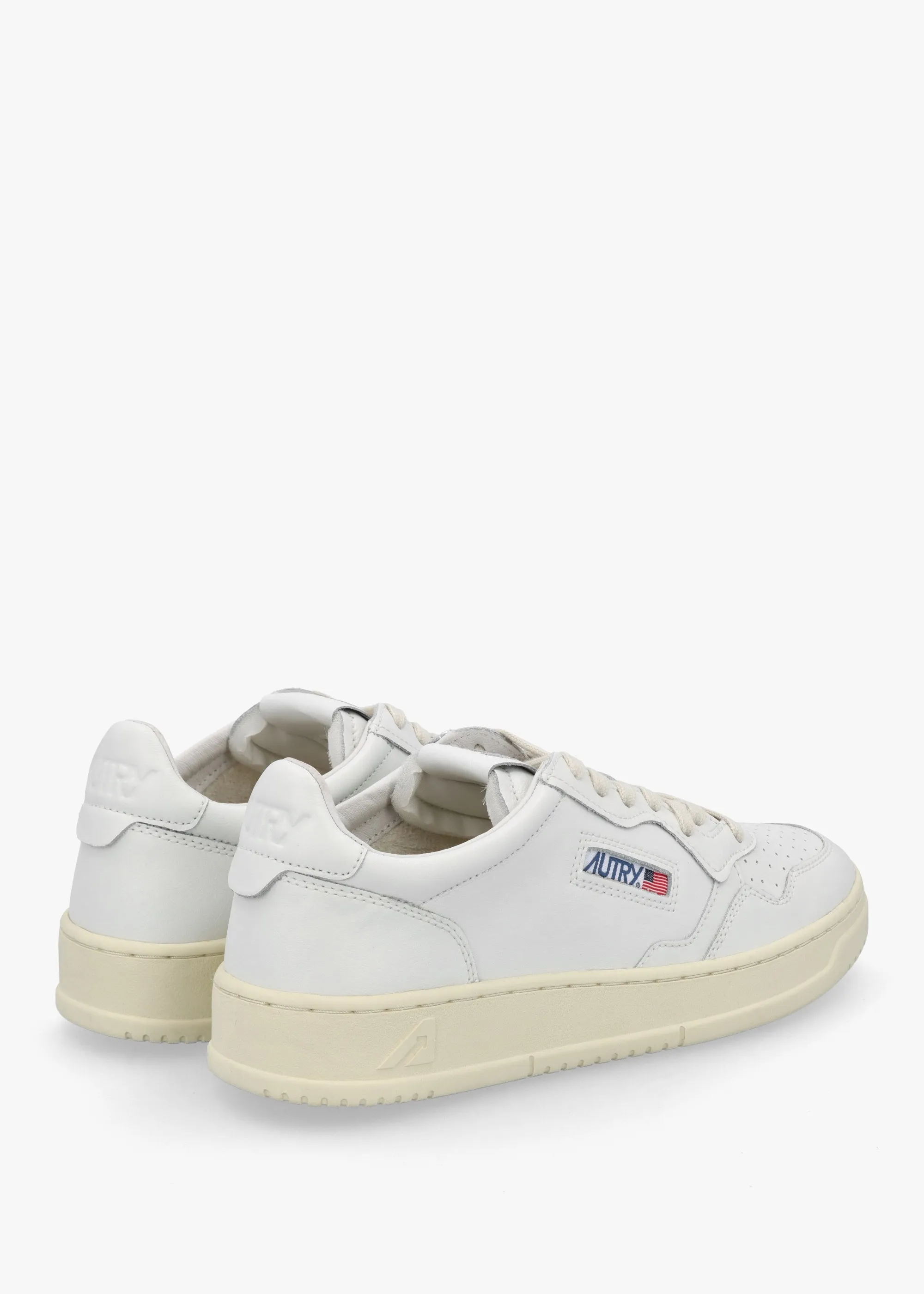 Men's Medalist Low White Leather Trainers