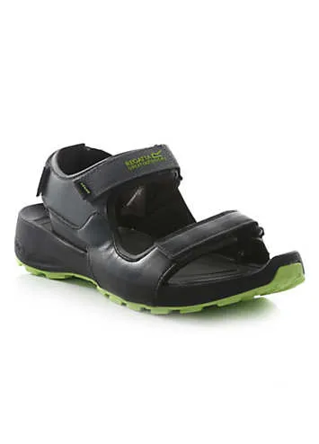 Men’s Black & Lime Samaris Sandals by Regatta | Look Again