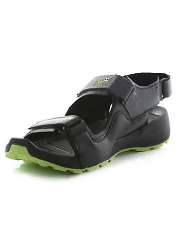 Men’s Black & Lime Samaris Sandals by Regatta | Look Again