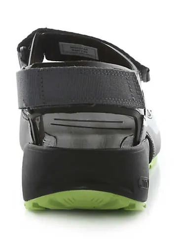 Men’s Black & Lime Samaris Sandals by Regatta | Look Again