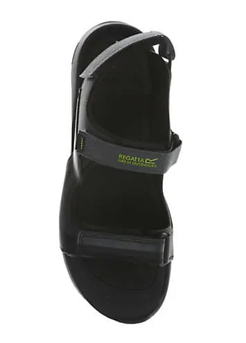 Men’s Black & Lime Samaris Sandals by Regatta | Look Again