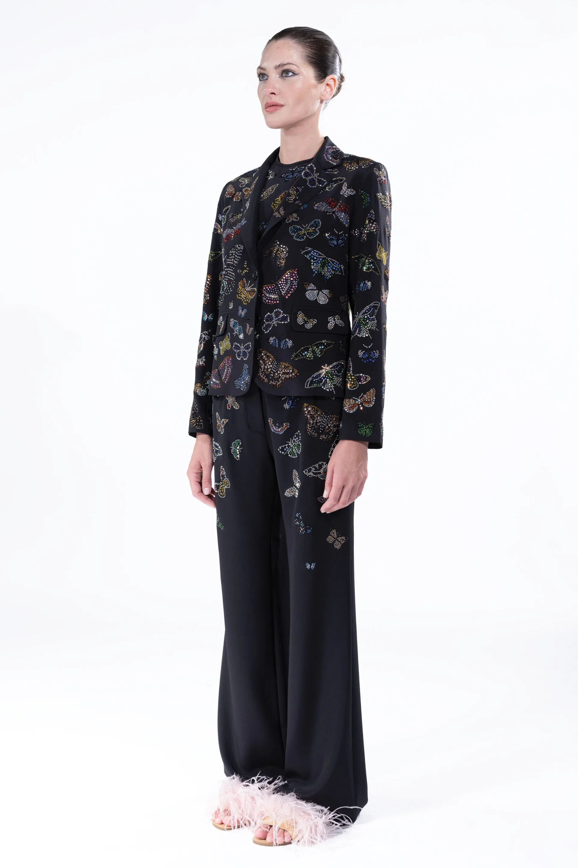 'Millions of Butterflies' Wide Leg Trousers