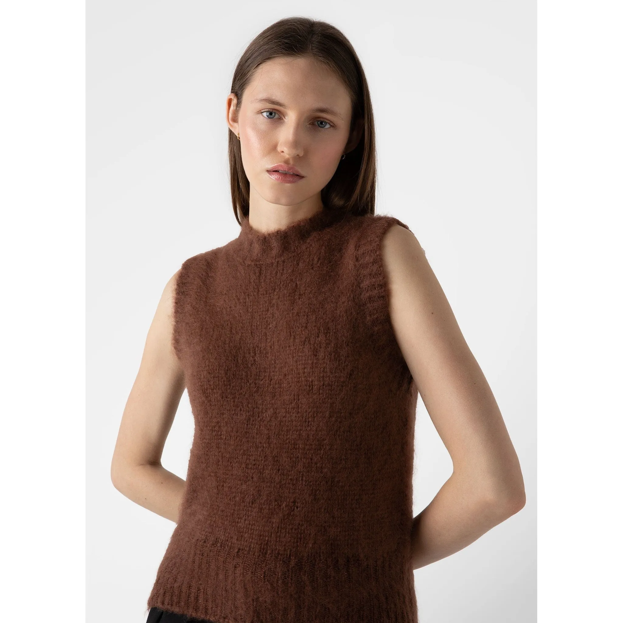 Mohair Vest | Women | Mid Camel