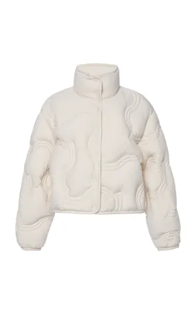 Moncler Beryl Embroidered Nylon Down Jacket