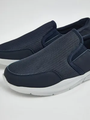 Navy Mesh Slip On Trainers | Men | George at ASDA