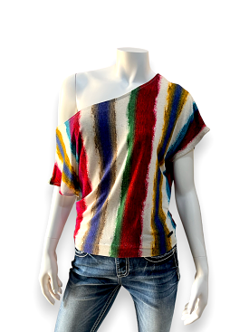 Nia Top - Multi Colour Stripes