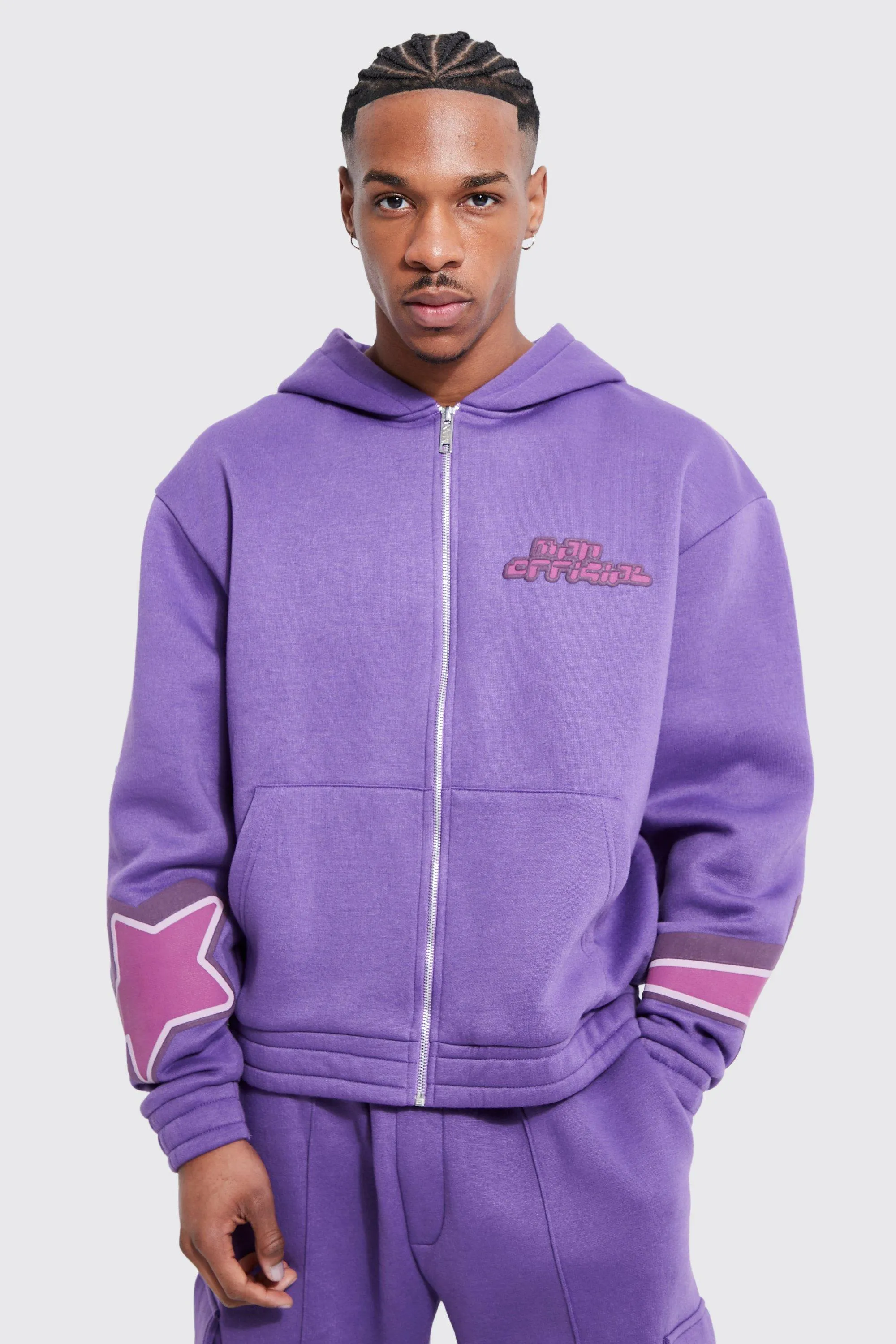 Oversized Boxy Embossed Hoodie