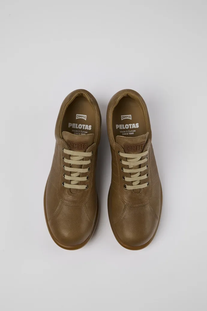 Pelotas Brown Leather Oxford Sneaker for Men