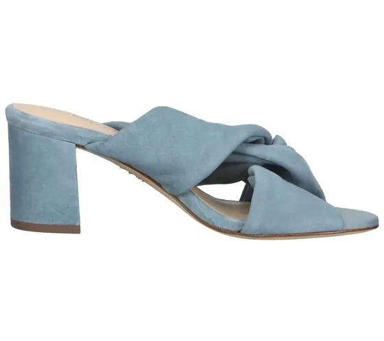 PETER KAISER women's mules, real leather sandals with knotted straps, summer shoes 06117-038 light blue