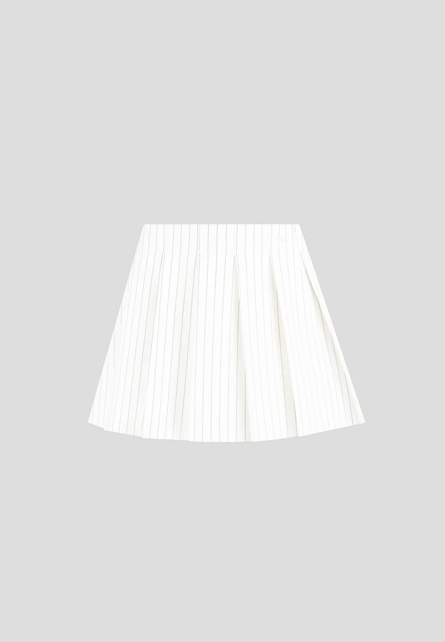 Pinstripe Pleated Skort - White