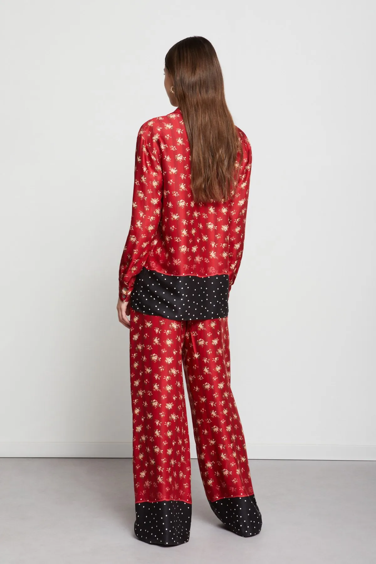 Printed viscose trousers