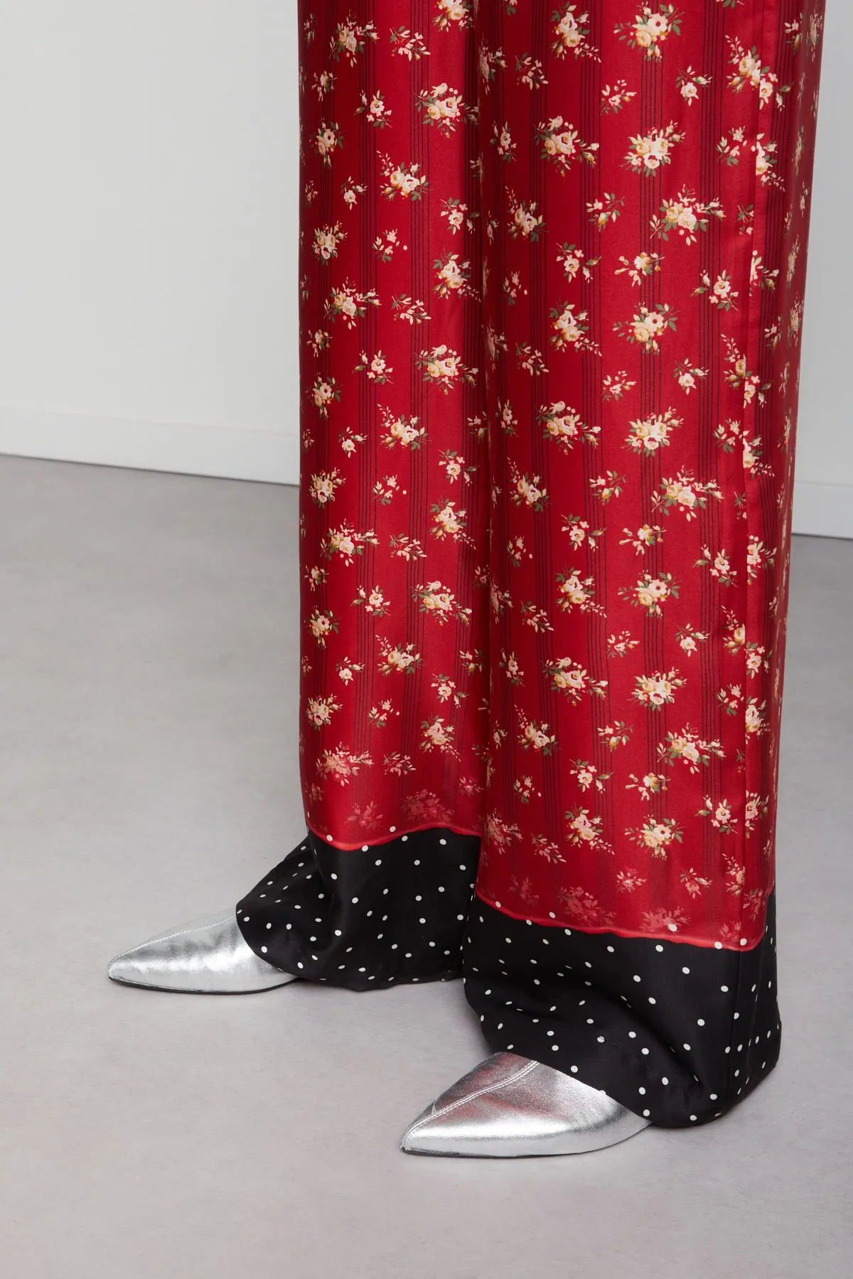 Printed viscose trousers