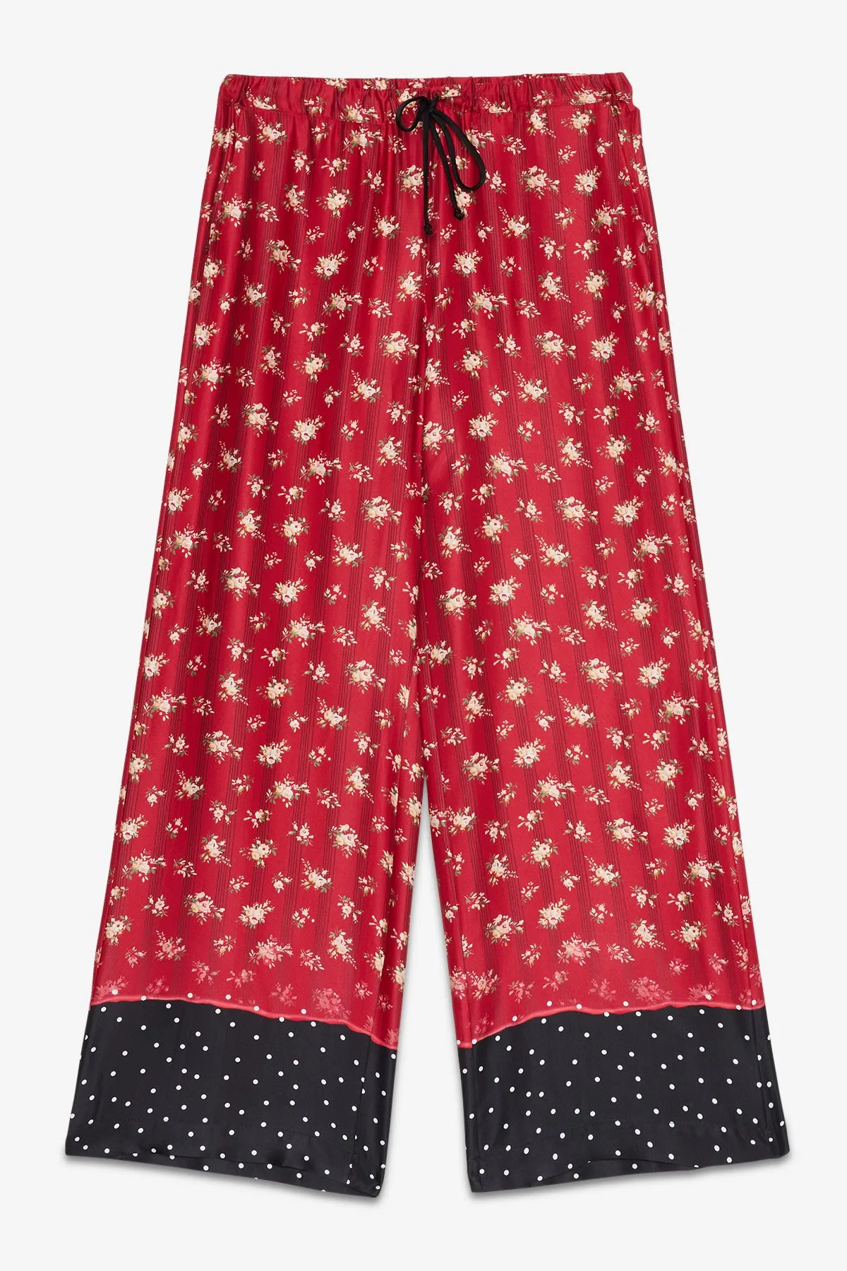 Printed viscose trousers