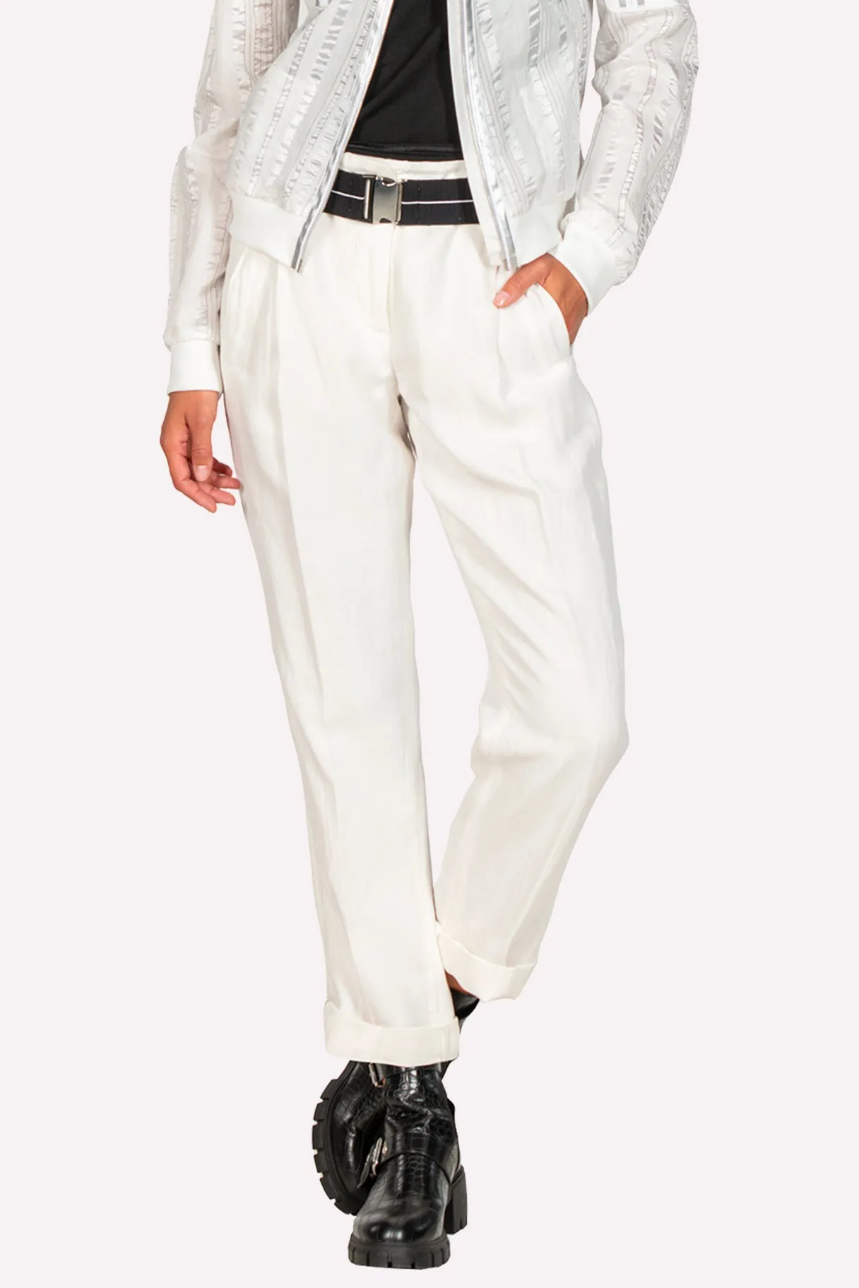 Roll Up Trousers - Off White