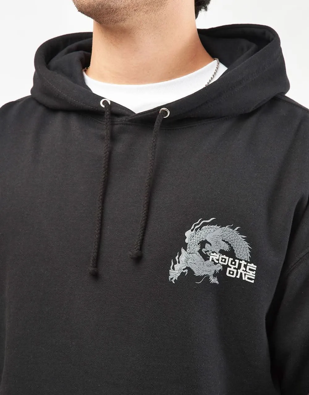 Route One Dragon Pullover Hoodie - Deep Black