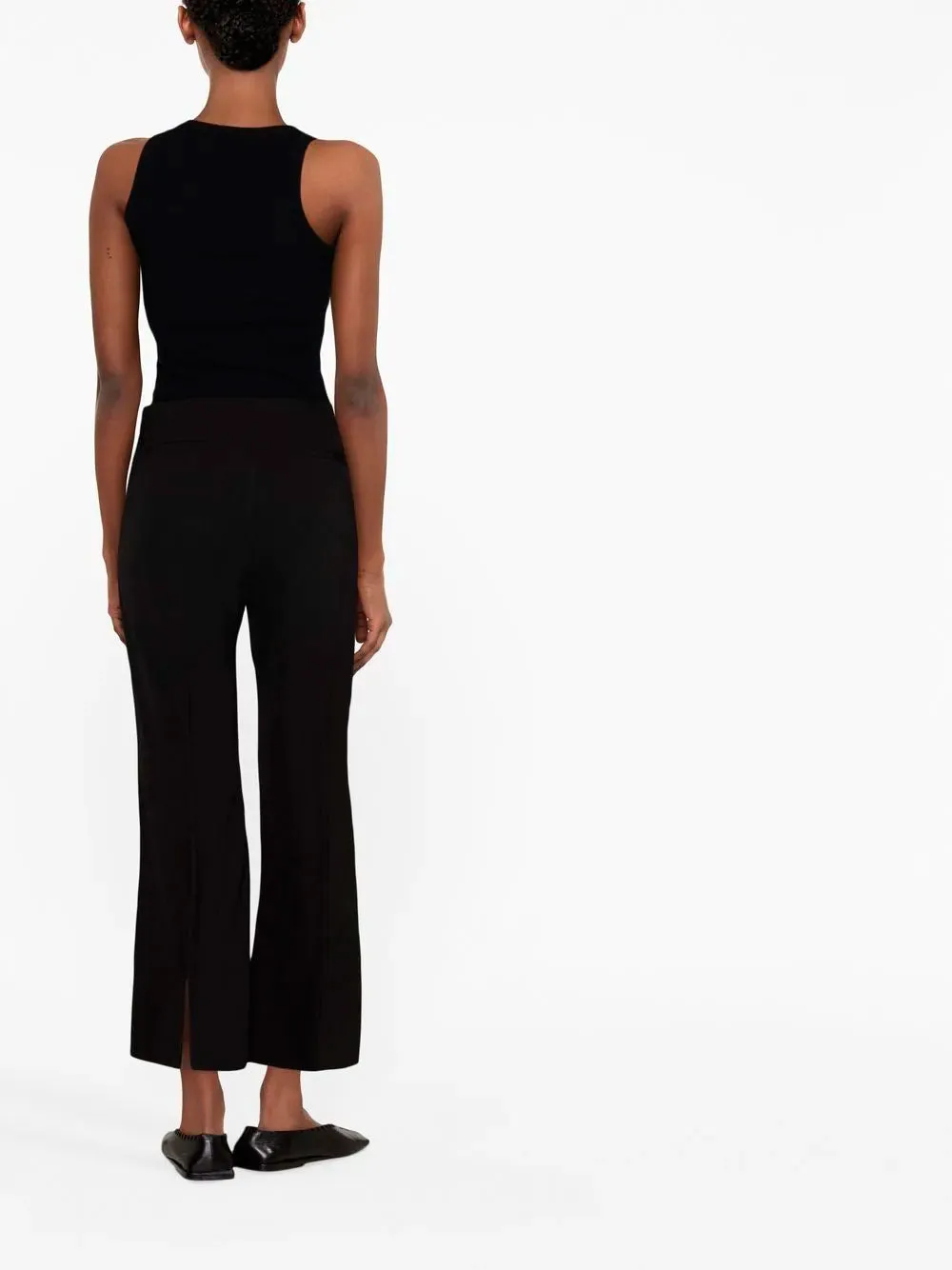 Straight-leg cropped trousers