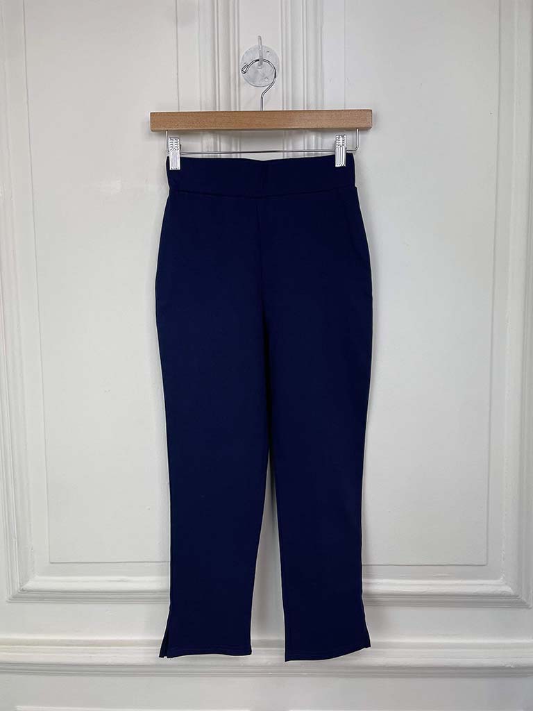 Stretchy Capri Trousers -  French Navy