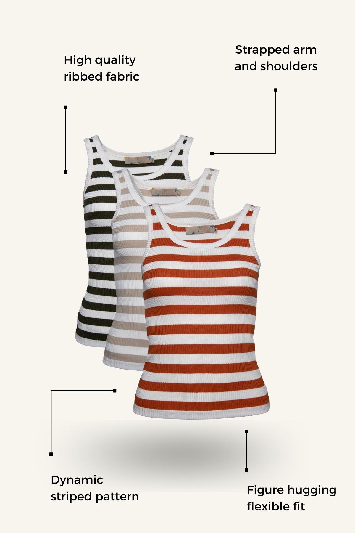 Striped Ribbed Vest