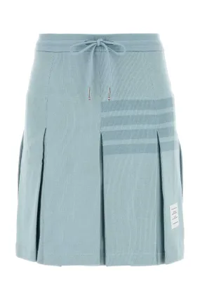 Thom Browne Light Blue Cotton Skirt