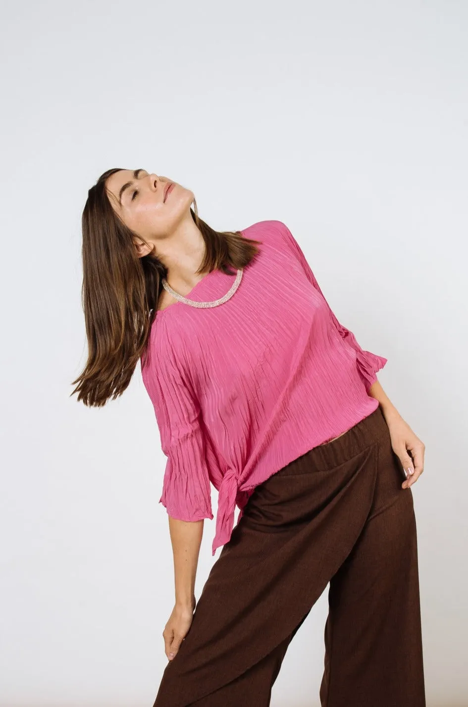 Twisted Square Top | Bubble Gum