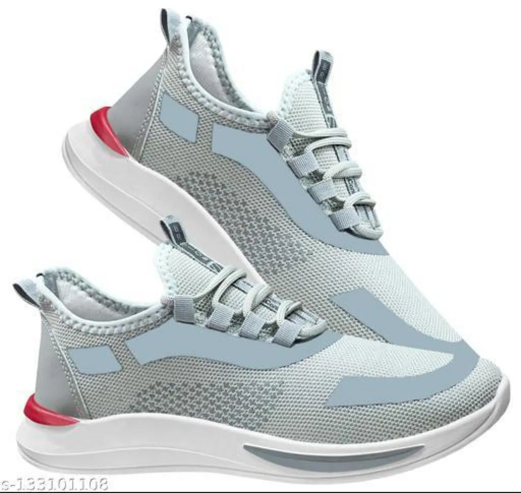 Ultra Light Weight Grey Sports Sneaker For Men